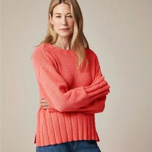 J. Crew Vibrant Coral Knit Marina Sweater NWT